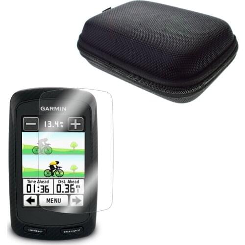 Anti-Shock Portable Protect Case Bag+Clear PET Film Anti-Scratch Screen Protector for Cycling GPS Garmin Edge 800 / 810