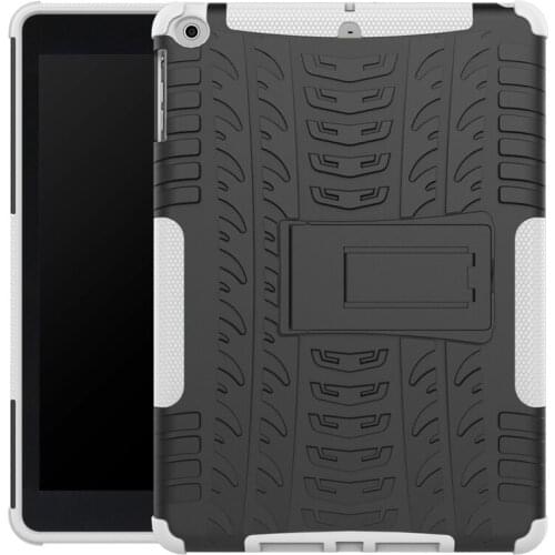 Shockproof Silicone Case For iPad Air 2 A1566 A1567 Armor Heavy Duty Rubber Anti-Slip House Stand Case For iPad air 2 Back Cover