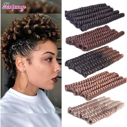 Easy Wear Synthetic Crochet Braiding Hair Kenzie Curl Hair 20 Roots/ Pack 75g Ombre Bug Crochet Braids Curly Hair For Women