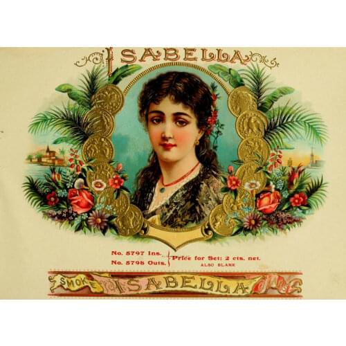 SABELLA CIGARS VINTAGE RETRO AD LARGE METAL TIN SIGN POSTER WALL PLAQUE