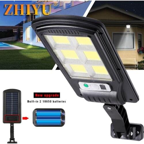 Outdoor Solar Wall Lamp Led Street Lights Built-in 2*18650 Batteries Garden Lights IPX6 Waterproof PIR Motion Sensor Remote Lamp