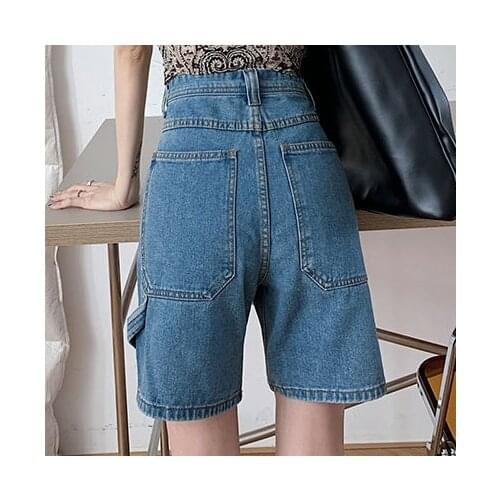 Womens spring and autumn 2021 new summer high waist loose straight 5-point pants sweatpants women plus size korean