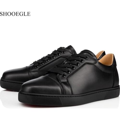 Classic Sneakers Women Genuine Leather Low Top Lace Up Flat Shoes Black Platform Comfortable Wild Style Casual Shoes For Woman