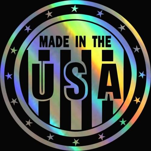 Dawasaru Stars and Stripes Made In The USA Car Sticker Creative Decal Truck Motorcycle Auto Decoration Accessories PVC,12cm*12cm