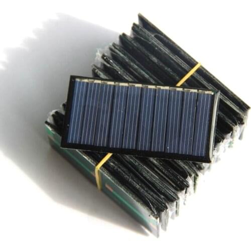 0.25W 5V 50MA Mini Solar Cell Polycrystalline Solar Panel Charger For 3.6V Battery Light Study Epoxy 60*30MM 10pcs Free Shipping