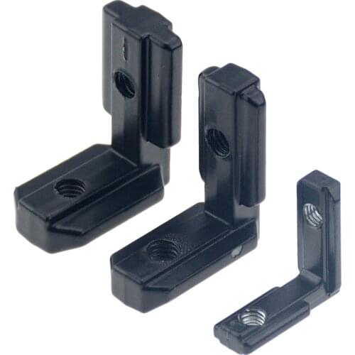 1pc 2020 Black L Shape Inner Corner Joint Bracket with Screw and Wrench for 2020 3030 4040 Aluminum Extrusion Profile