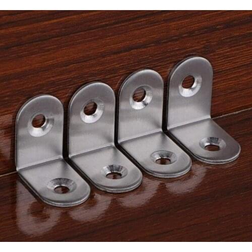20pieces 90 Degree Angle Corner Brackets 23mm Stainless Steel Joint Bracket Fastener Wall Hanger for Shelves Tables Chairs