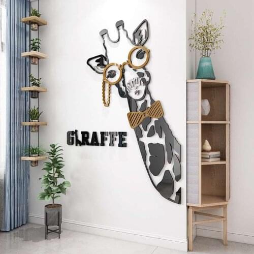 3d Acrylic Deer Wall Stickers Living Room Bedroom Porch Background Wall Dormitory Warm Children Room Stickers Decoration