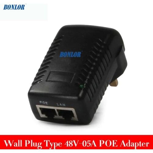 48V DC 0.5A POE (Power on Ethernet) Injector for CCTV POE IP Camera POE Switch Ethernet Power Adapter EU/UK/US/AU plug Optional