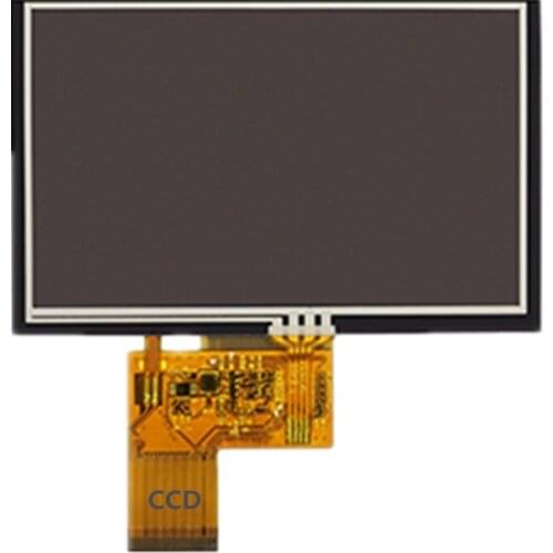 5 inch high-definition high-brightness resistive touch screen 800x480 resolution brightness 450CD/M^2 four-wire resistive touch