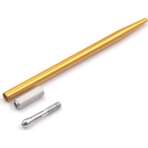 5pcs/lot shading Eyebrow microblading handle Gold Round blades Single Head Eyebrow Microblading Tool Handle Pen