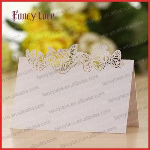50pcs/lot New Butterfly Wedding Invitation Table Decoration Laser Cut Place Name Cards Customized Cards,Party Decor Paper Craft