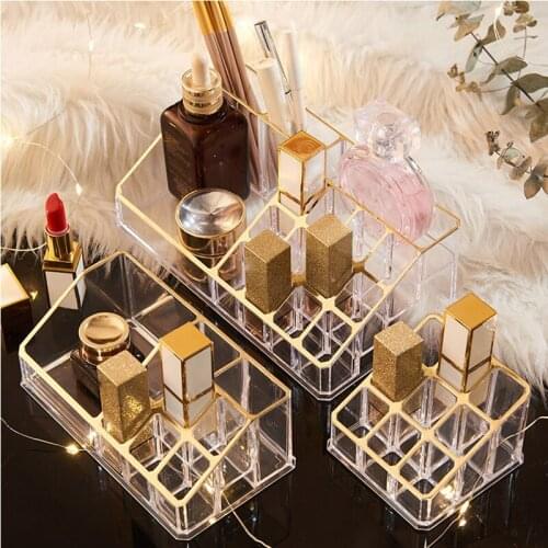 Acrylic Cosmetic storage box make up Bottle Beverage Cans organizer Storage Box Rack Shelf Holder bathroom accessories #4o24