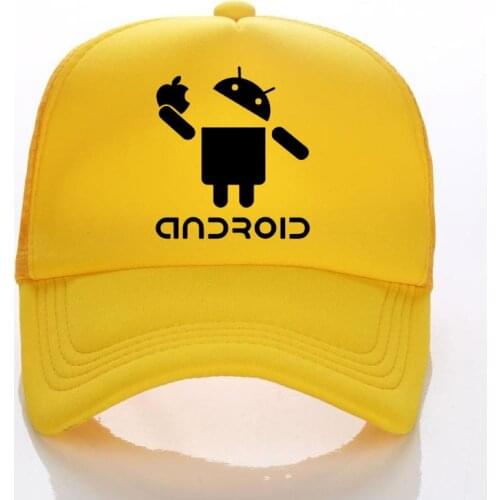 Android Summer Trucker hats Men And Children Funny baseball Cap Cool hipster Style Men Sun Hat Breathable Caps Custom LOGO