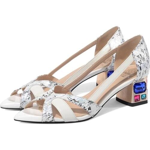 COOLULU Handmade High Heel Pumps Classic Party Prom Dress Shoes Slip-on PVC Leather Fashion Court Shoes Women Shoes High Heel