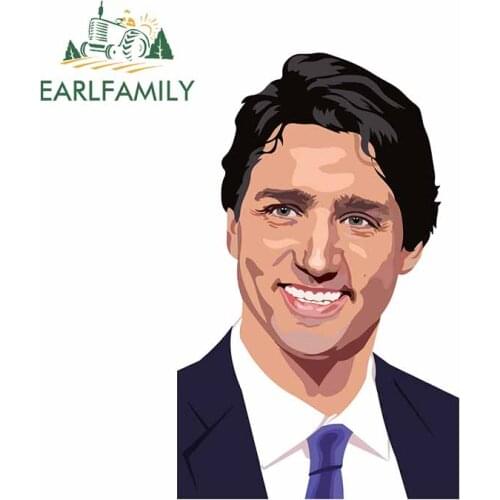EARLFAMILY 13cm x 8.2cm for Justin Trudeau Car Stickers Waterproof Anime JDM Assessoires Scratch-proof Window Decal