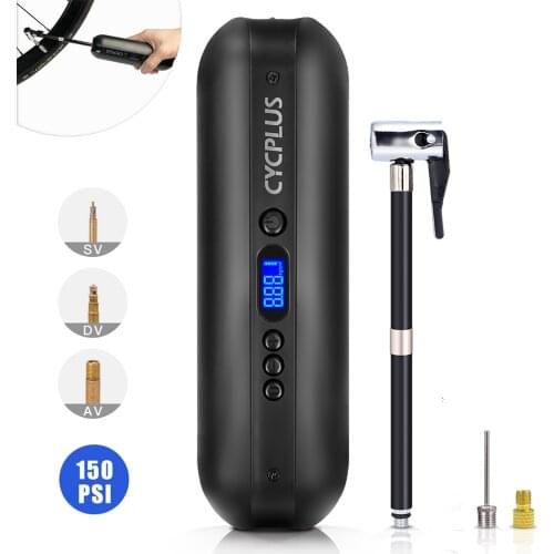 Electric Car Air Compressor Portable Mini Air Inflator 150psi LED High Pressure Bicycle Pump for Car Bike Ball Motorcycle Tires