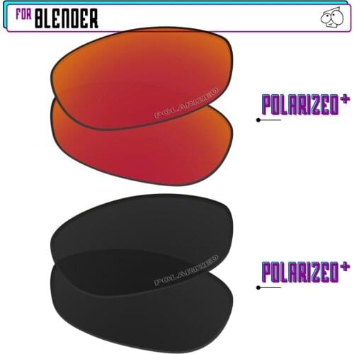 EZReplace Polarized Replacement Lenses for - Oakley Blender Sunglasses - BlackPPlus-RedPPlus