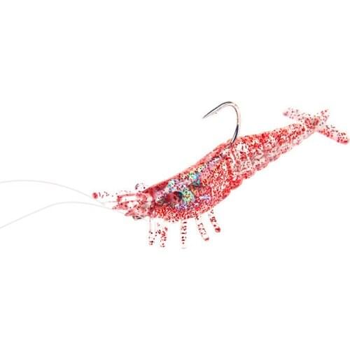 3Pcs/bag 10g 8.5cm Colourful Shrimp Silicone Artificial Bait Simulation Soft Prawn with Hooks Carp Fishing Lure/Accessories Sea