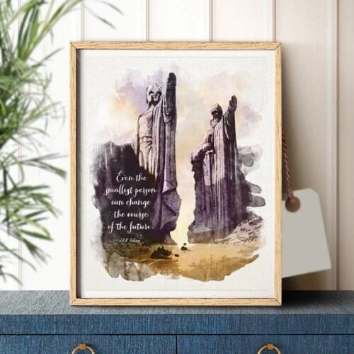 J.R.R. Tolkien Quote Wall Art Canvas Print Fantasy Literature Classic Movie Poster Art Painting Living Room Home Wall Decor
