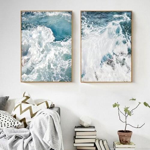 Ocean Wave Landscapes Canvas Painting Seascape Modern Posters and Prints Home Decoration Living Room Wall Art Pictures Unframed