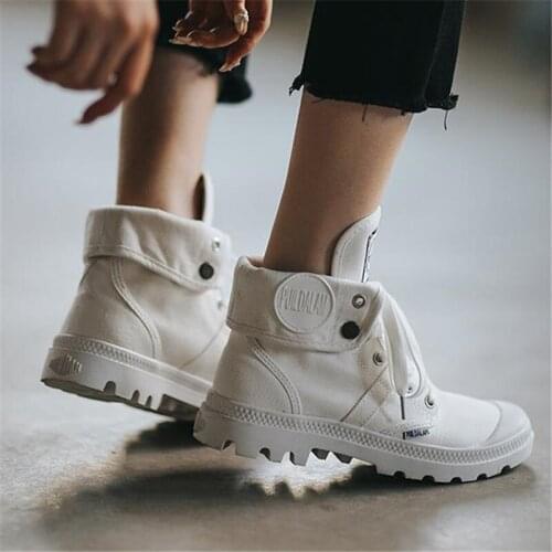 High Top Women Canvas Shoes Casual Sneakers Fashion Vulcanized Shoes Military Style Couples Ankle Boots Hommes Chaussures