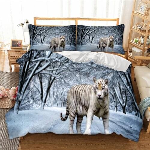 3d tiger snow white duvet cover Bedding set quilt Cover Bed Set 3pcs twin queen king size home textile