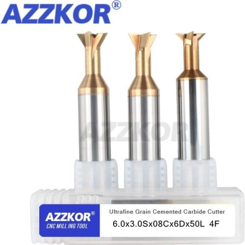 Dovetail Milling Steel Cutter Solid Carbide Coated Dovetail Milling Cutter Tungsten Steel Groove Cutter 45 60 Angle Cutter