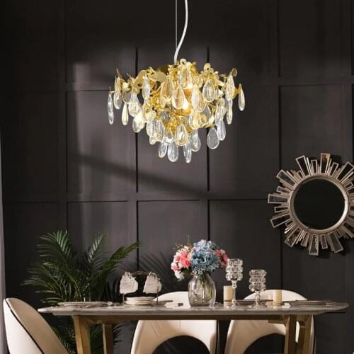 Fashional Crystal Ceiling Chandelier Fixture Modern Crystal Ceiling Chandelier Lighting Metal Lustre Led Lamp For Hallway Room