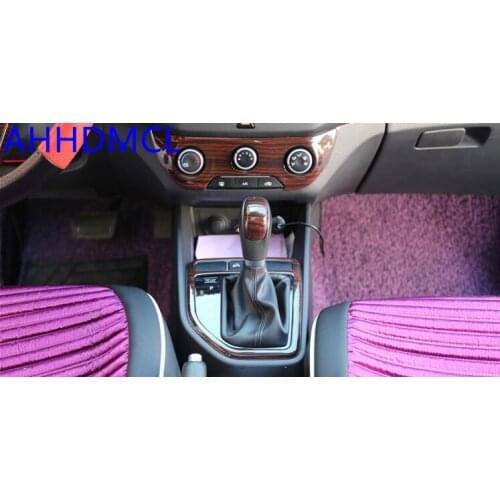 Car Interior Mouldings Modification Sequins Decorative Trim Frame Wooden Color For Hyundai ix25 2015 2016 2017 2018 2019