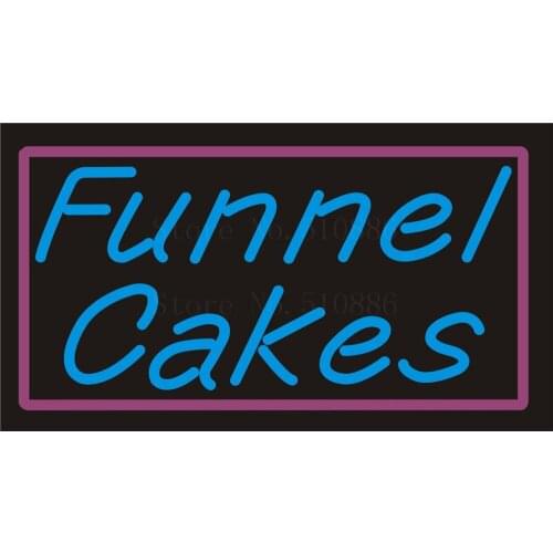 NEON SIGN For Funnel Cake Real GLASS Tube BEER BAR PUB Restaurant Signboard store display Decorate Store Shop Light Signs 17*14"