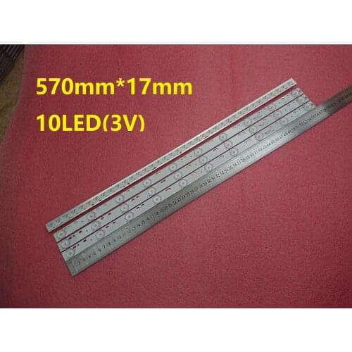New 15 Pieces*10 LEDs*3V 32 inch 570mm*17mm LED Backlight Strips Optical Lens Fliter for 32"TV Monitor Panel