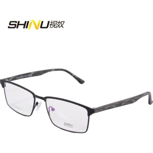 New brand fashion men ultra light elastic eyeglasses 18g weight full frame myopia eyeglasses titanium glasses frame 6100