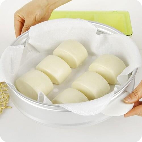 32x32cm Kitchen Utensils Cotton Yarn Steamer Cloth Non - stick Steamed Dumplings Steamer Gauze Breathable Cage Cloth