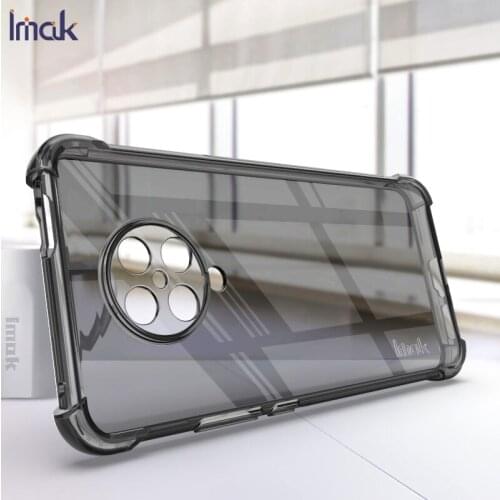 For Xiaomi Redmi K30 Ultra IMAK Airbag Surrounded Protection Shockproof Case Clear Soft TPU Case Dropresistance Clear Black