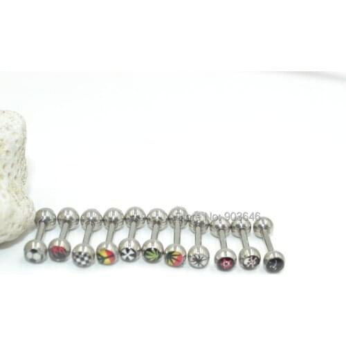 100pcs Free Shippment Body jewelry- Ear Stud earring Mix Loogs Ear Tragus/Helix Bar/Stud