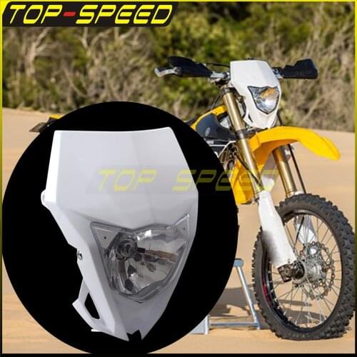 Universal Motorcycle Motocross Headlight Headlamp Fairing Enduro White Front Lighting for Yamaha WR TTR YZ 85 125 250 450 WRF/R