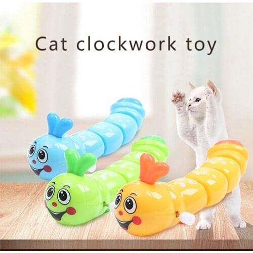 Fun Cat Chases Toy Clockwork Spring Power Animal Shape Cat Dog Playing Interactive Toy Mechanical Motion Pet Kitten Accessories
