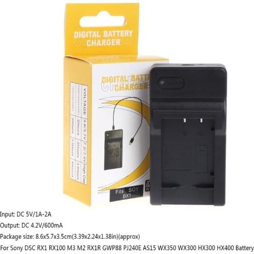 NP-BX1 USB Battery Charger For Sony DSC RX1 RX100 M3 WX350 WX300 HX400 Camera