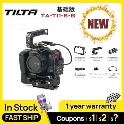 In stock TILTA BMPCC 6K Pro camera cage TA-T11-FCC TA-T11-B-B accessory Full and half cage shooting kit base plate tactical suit