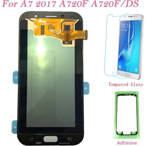 Super AMOLED LCD Screen For Samsung Galaxy A720 Touch Screen Digitizer LCD Display For Samsung A7 2017 A720F A720F LCD Assembly