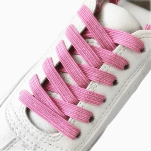 1pair 100CM Stretching Locking no tie lazy shoeLaces sneaker Elastic Rubber Shoe lace children safe elastic shoelace