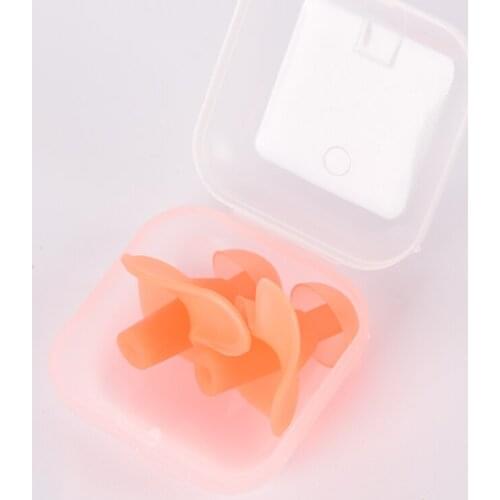 1Pair Soft Silicone Ear Plugs Sound Noise Reduction Earplug With Retail Box for Swim Sleep Snoring Swimming Accessories