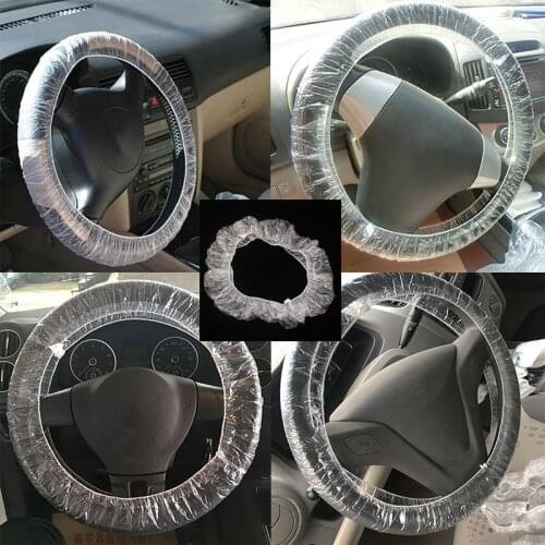 250pcs/lot Universal disposable plastic steering wheel cover /white plastic steering-wheel cover 4S shop dedicated