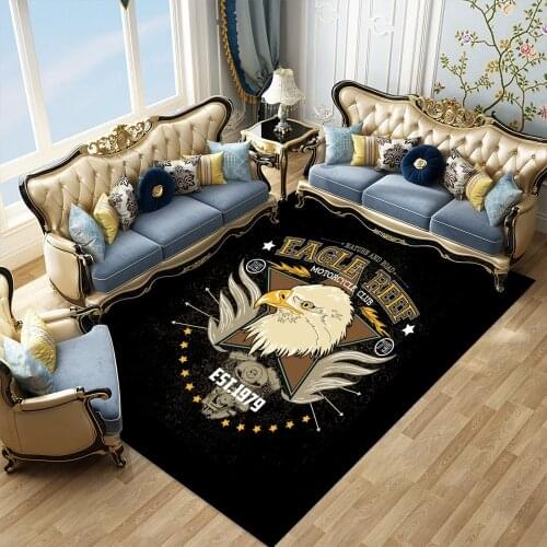 3D Floor Mats Living Room Strong Brave Eagle Carpet Print Anti-slip Carpets Doormat Bedroom Kitchen Area Rugs Outdoor Indoor