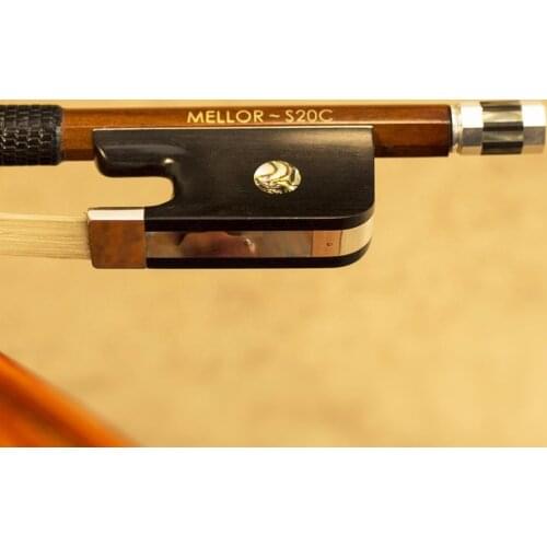 4/4 Size Silver Pernambuco Cello Bow Natural Horsehair Master Maker Amazing Tone MELLOR Solo Level S20C Cello Parts Accessories