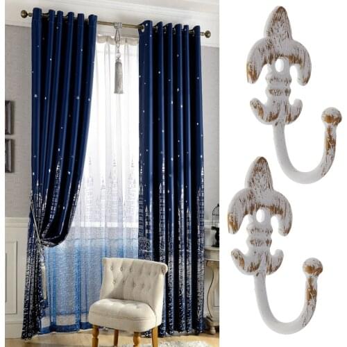 4pcs Window Curtain Drapery Holdbacks Tie Back Curtain Tassel Tiebacks White