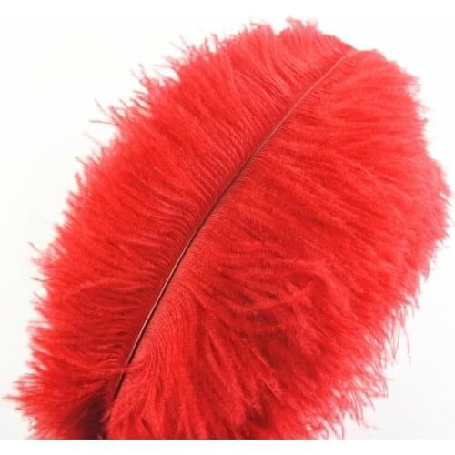 50Pcs/Lot Red Ostrich Feathers for Crafts 15-70cm Feather Ostrich Plumes Feathers for Jewelry Making Wedding Feathers Decoration