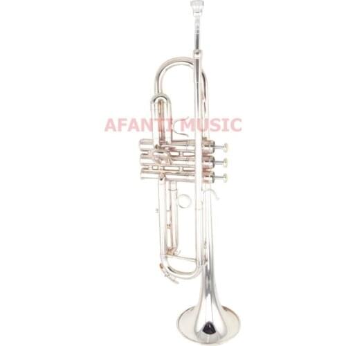 Afanti Bb tone Brass Body Silver Plated Trumpet (ATP-124)