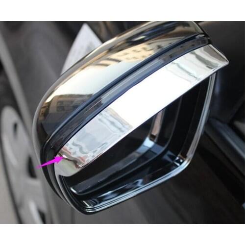 Car Rearview Side Mirrors Visor Sun/Rain Guard Shield Cover trims for Volkswagen Tiguan 2010-2015